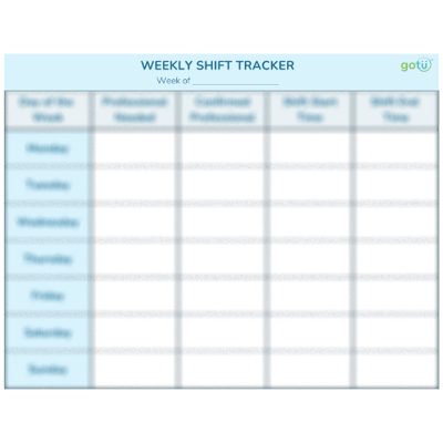 Weekly Shift Tracker Preview 