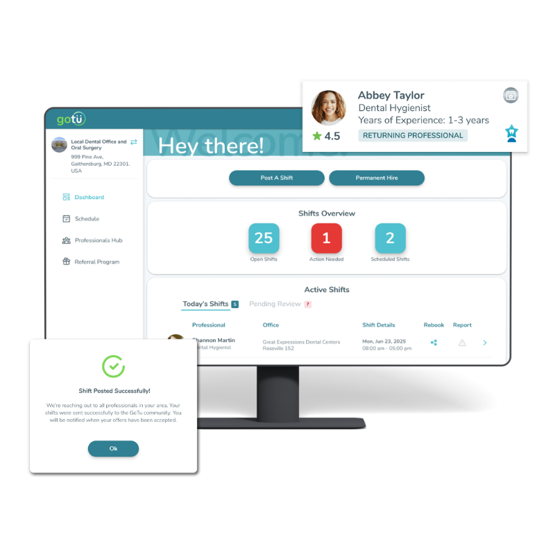 GoTu dental staffing platform